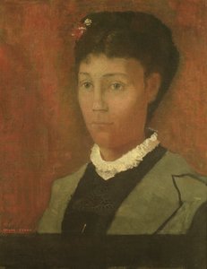 Retrato da esposa do artista, Madame Odilon Redon (nee Camille Falte) (1853-1923), 1882